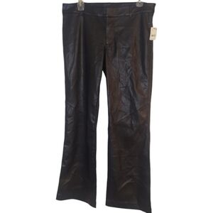 Free People Faux Leather Pants Bootcut/Flare  Midrise NWT Size 8 Price F…